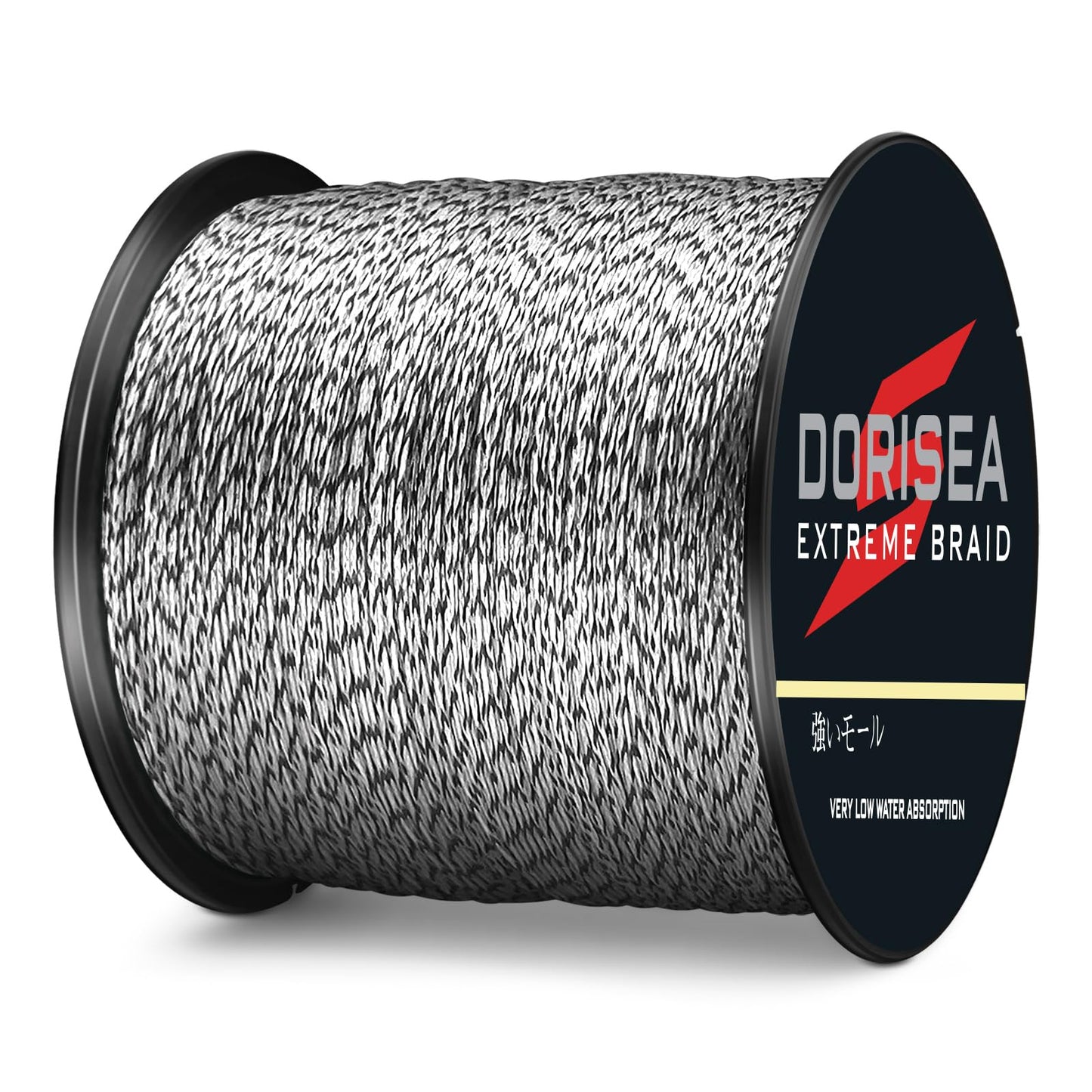 Dorisea Extreme Braid 100% Pe Multi-Color(Black&White) Braided Fishing Line 109Yards-2187Yards 6-550Lb Test Fishing Wire Fishing String Incredible Superline (100m/109Yards 30lb/0.26mm)