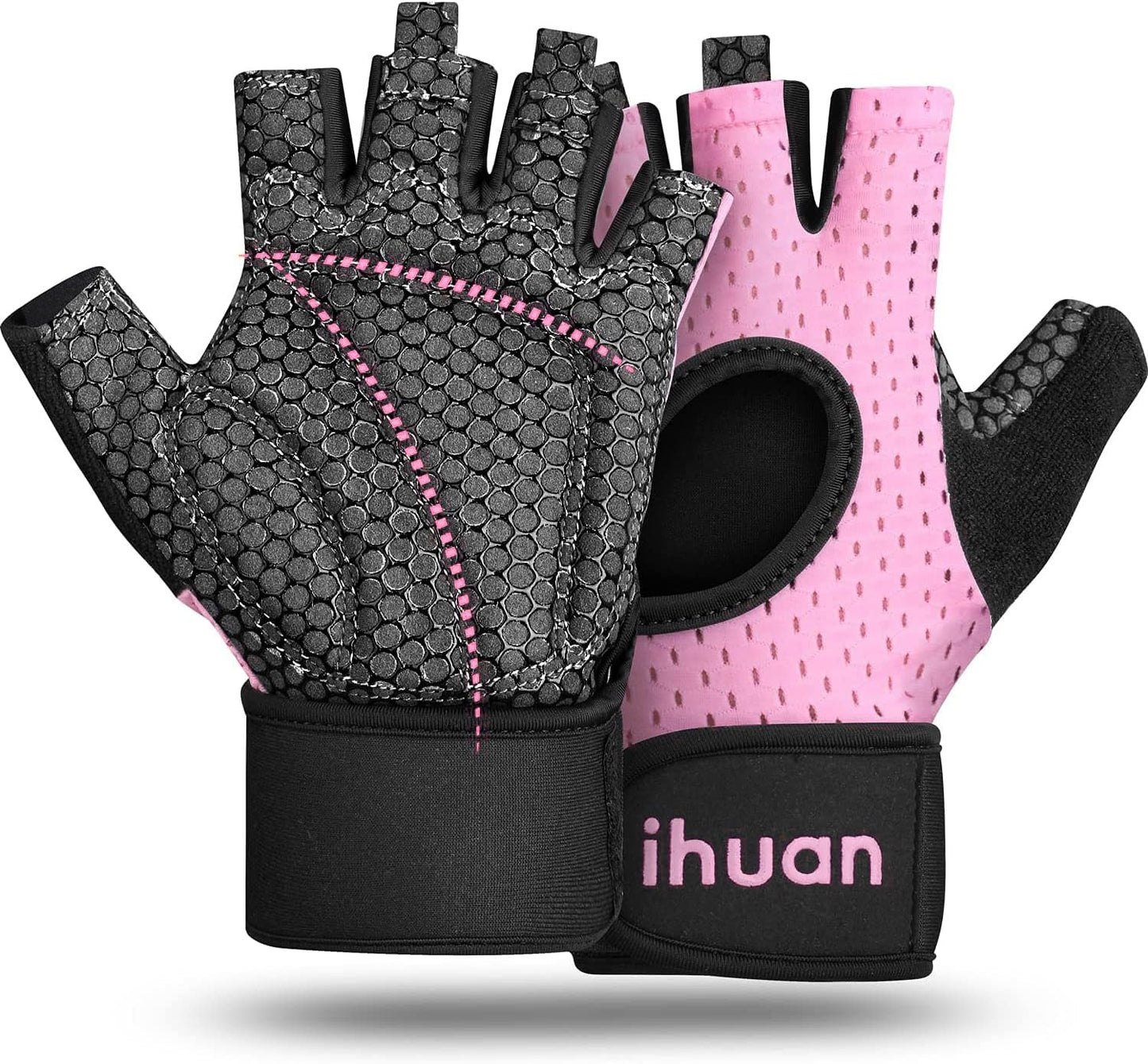 Breathable Weight Lifting Gym Gloves - Fingerless Wrist Support for Enhanced Grip | Ideal for Training, Rowing & Pull-Ups