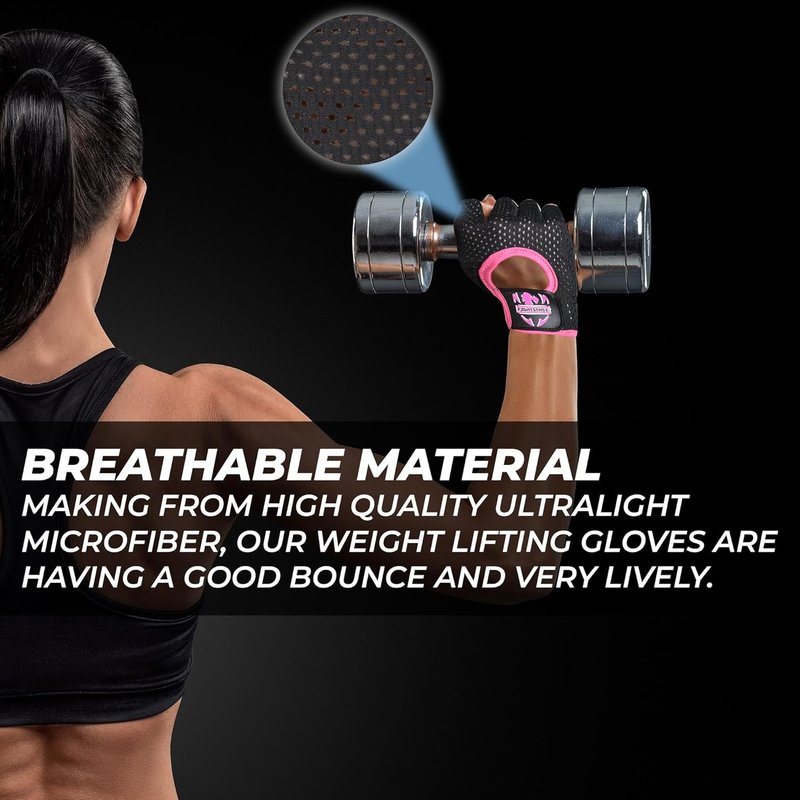 Weight Lifting Gloves - Full Palm Protection for Men & Women | Breathable Workout Gloves for Gym, Fitness, Cycling