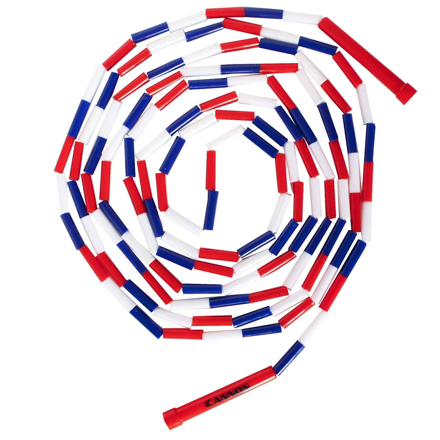 Cannon Sports Segmented Jump Ropes for Indoor and Outdoor Fitness (16 Feet - Red/White/Blue)