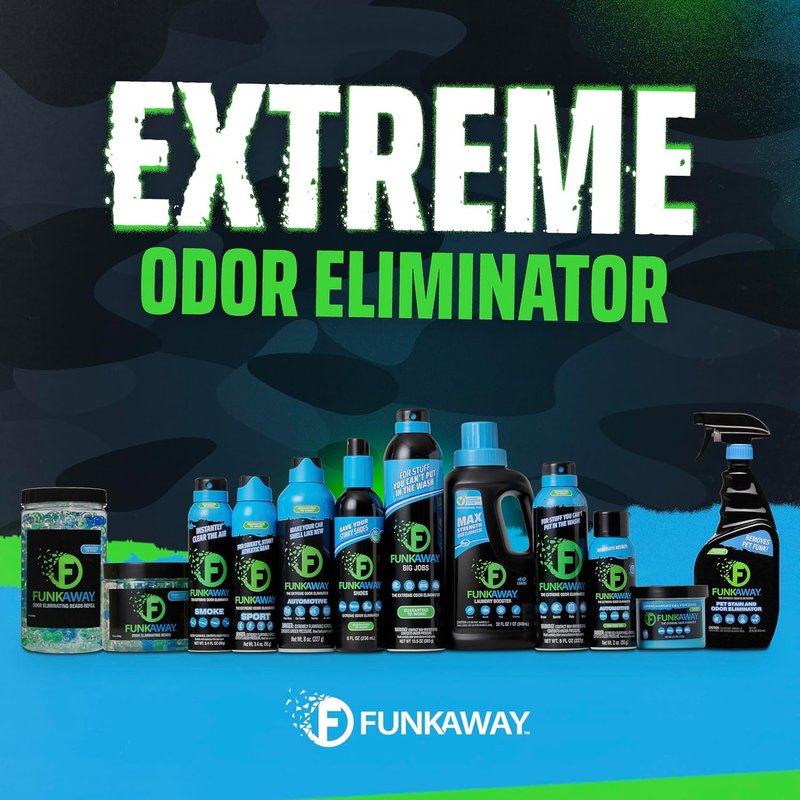 FunkAway Extreme Odor Eliminating AeroSpray - Military Grade Formula | 6 oz. for First Responders, Removes Smoke & Pet Odors