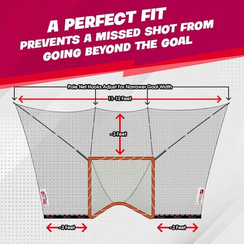 Goal Sports Innovation Lax Dog, Lacrosse Goal Ball Return Insert, Durable PVC Mesh In-Goal Rebounder, Easy-to-Install Net for Lacrosse, 6ft x 6ft
