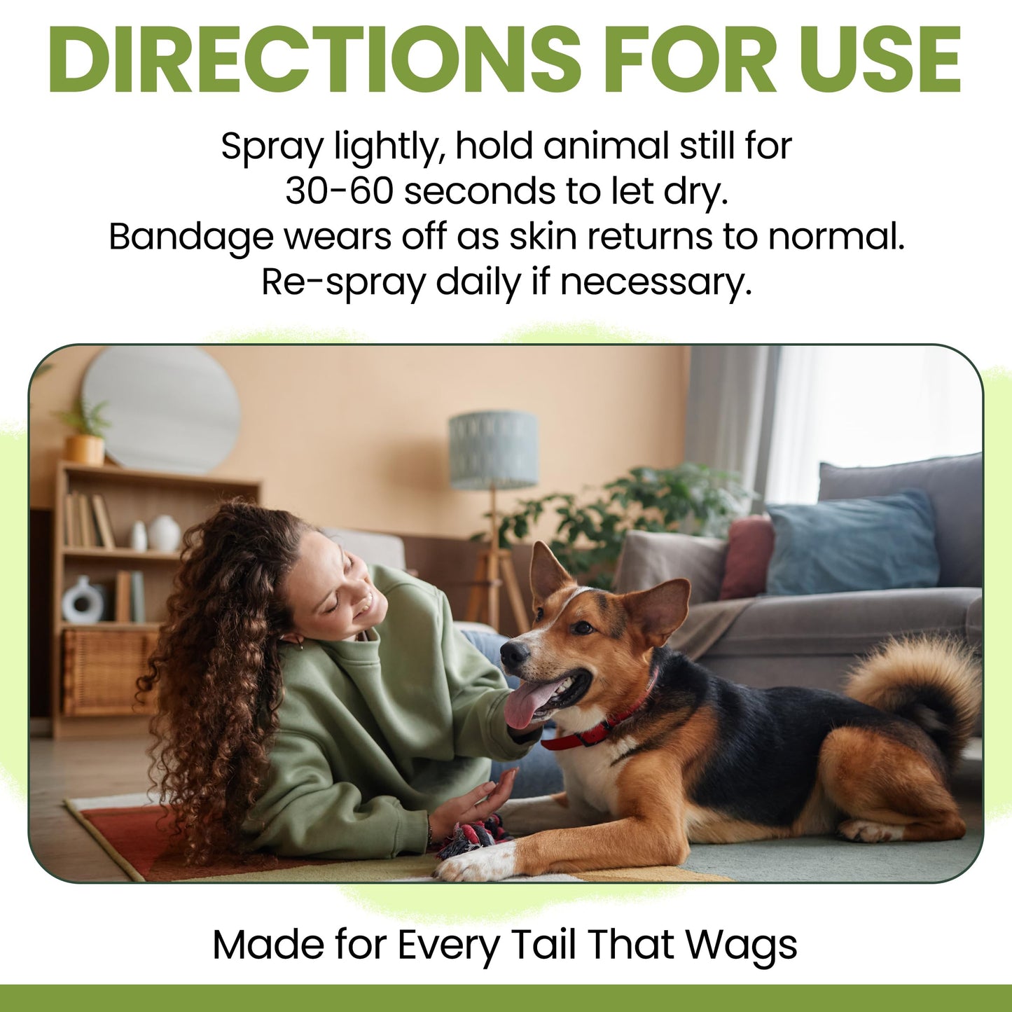 Liquid Bandage for Dogs 4oz Waterproof Spray - Dog Wound Care with Aloe for Cuts, Scrapes, Hot Spots & Paw Injuries - Alcohol-Free, Safe if Licked, Made in USA | Chew + Heal