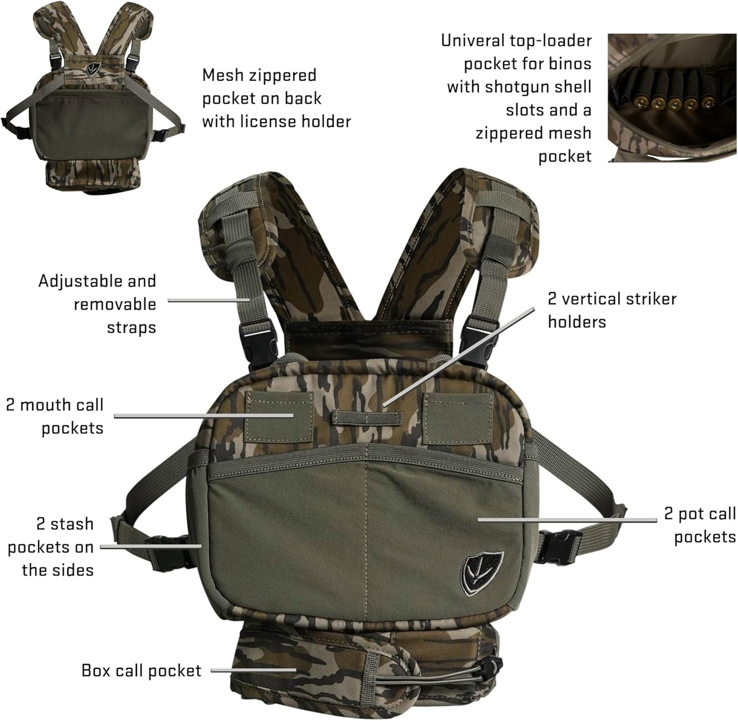 Turkey Hunting Chest Pack - BLOCKER OUTDOORS Finisher - Lightweight & Durable Design