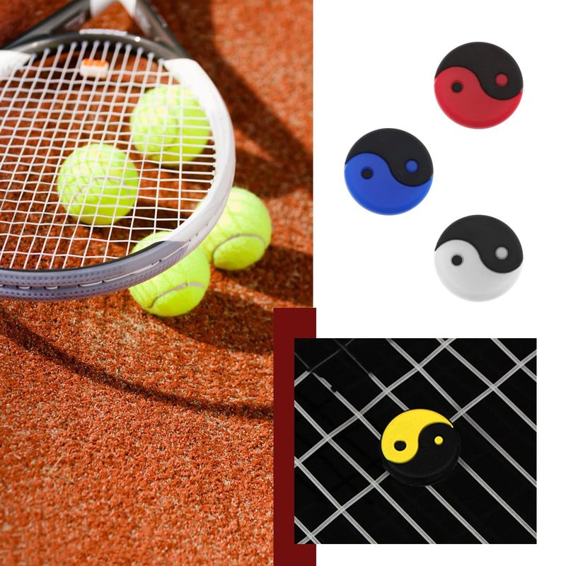 SING F LTD 20PCS Tennis Racket Shock Absorbers Traditional Chinese Tai Chi Yin Yang Pattern Silicone Vibration Dampeners for Tennis Player Sports Enthusiast