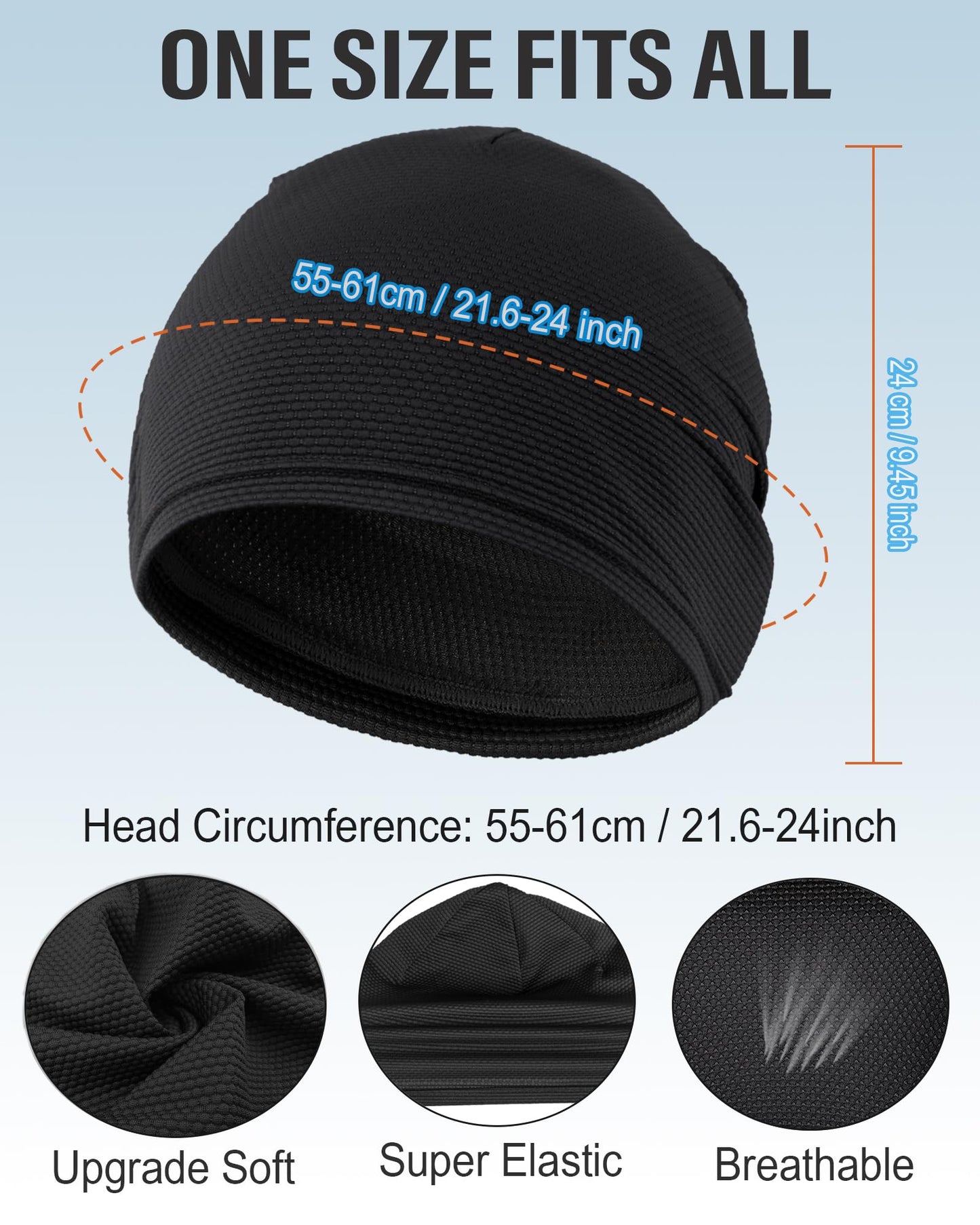 ROYBENS Cooling Skull Caps for Men, Cooling Hats for Women, Summer Beanie