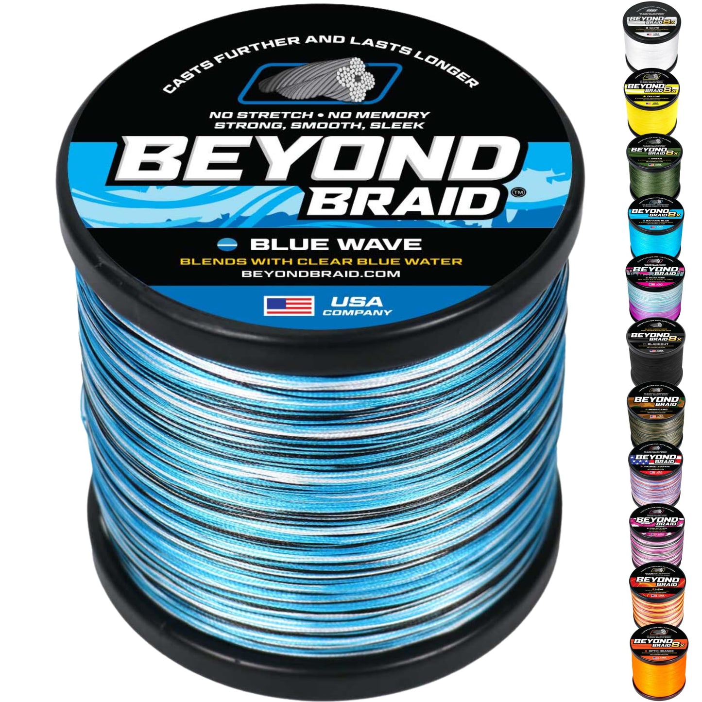 Beyond Braid Blue Wave Braided Fishing Line - 10LB