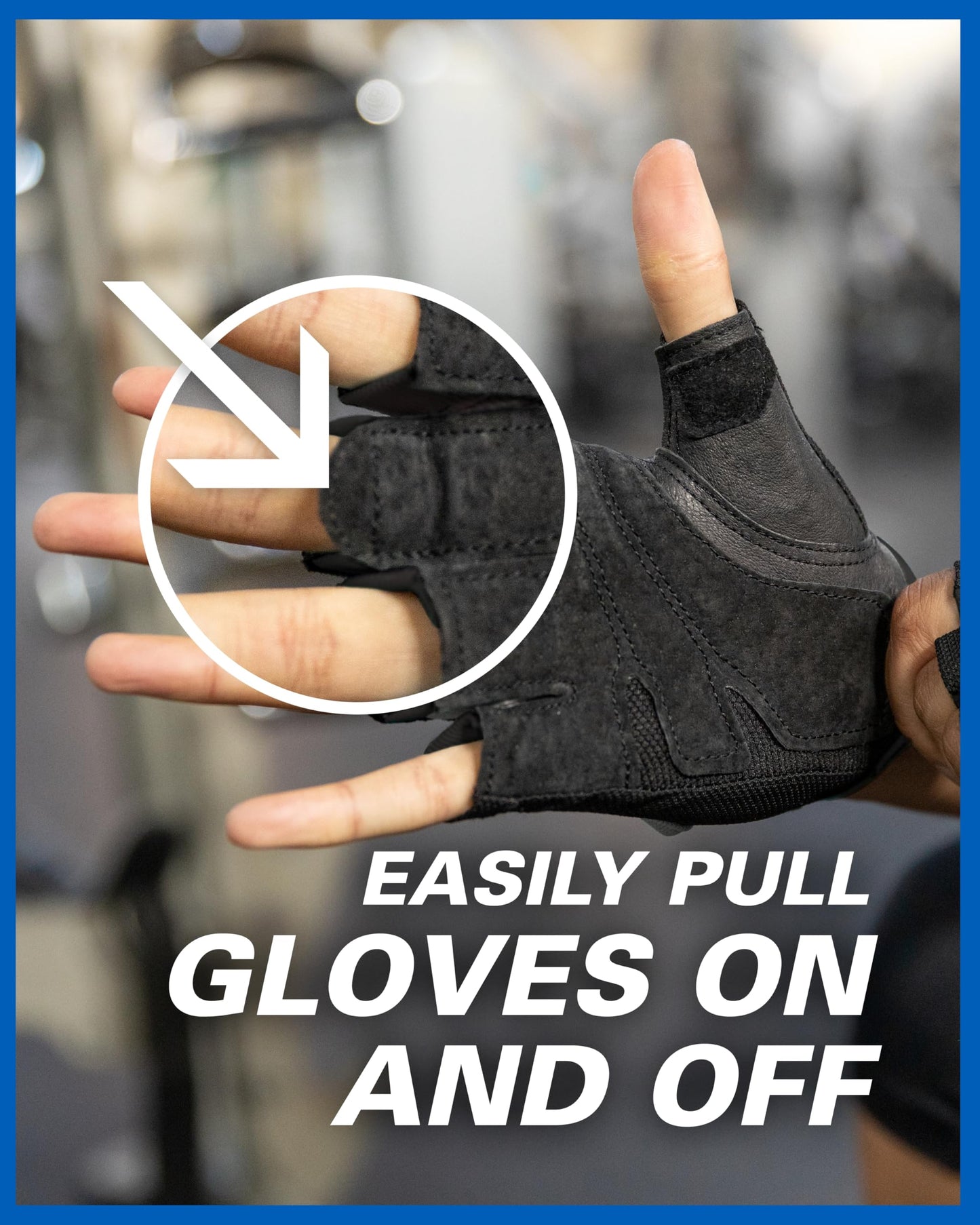 Harbinger Power Gloves, Women’s (Black) - Double-Stitched, Genuine Leather Padded Palm & Reinforced Seams - Easy On/Off Wrist & Finger Pull Tabs - Adjustable Closure - Half-Finger, Breathable Design