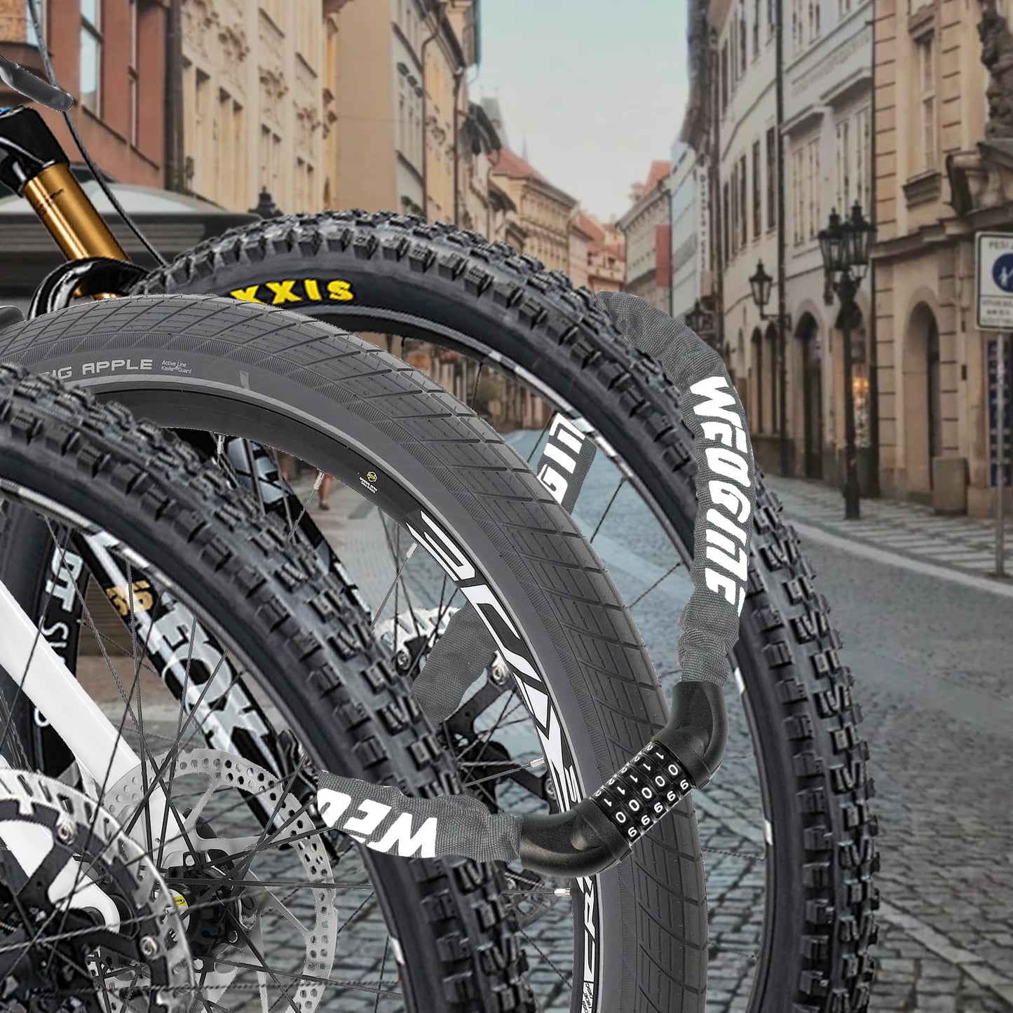 Bike Lock with Numbers and high Security Level, Bike Chain Lock, Bicycle Locks, 5 Digit Combination Lock for Bike, Bicycle, Scooter, Motorcycle, Door, Gate, Fence