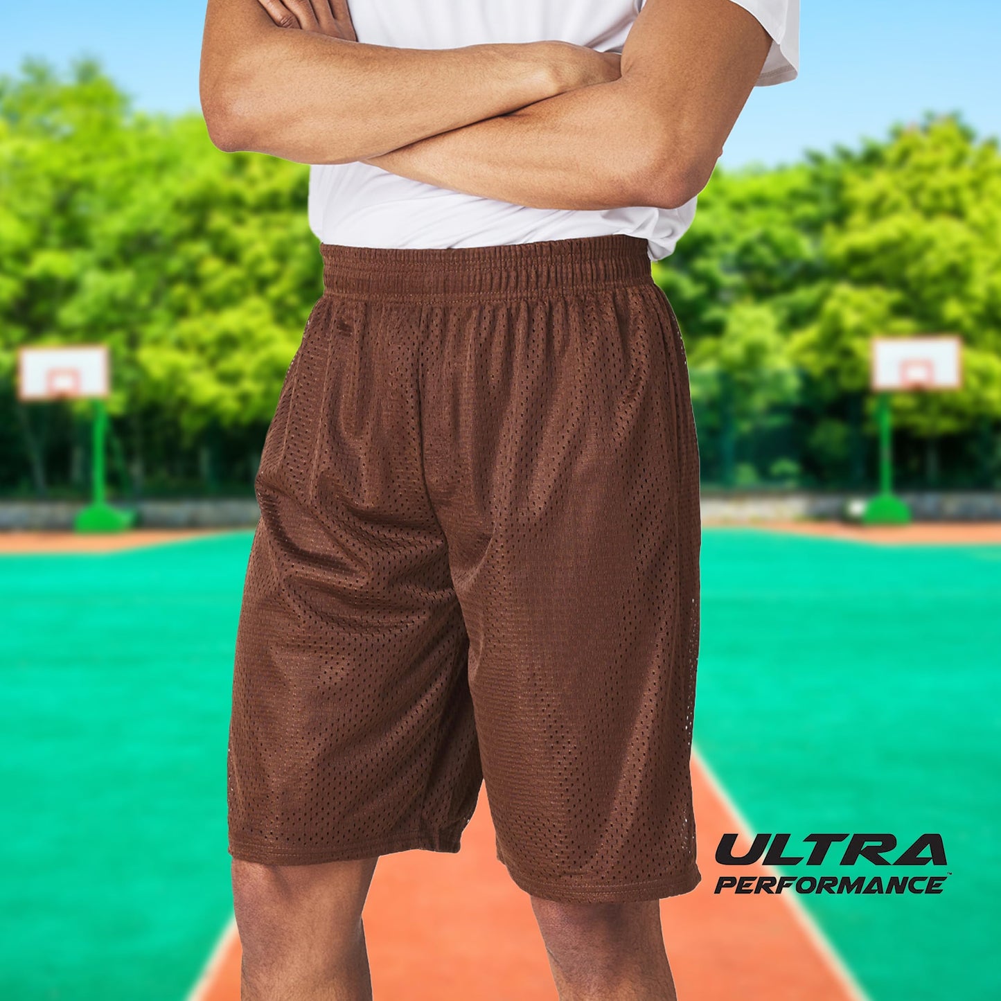 Ultra Performance Men's Athletic Mesh Short's 3 Pack Mens Basketball Shorts Gym Workout & Sport Short with Pockets for Men