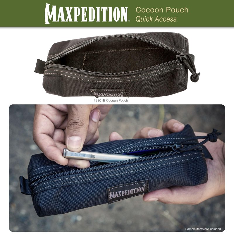 Maxpedition Gear Cocoon Pouch, Black, Medium