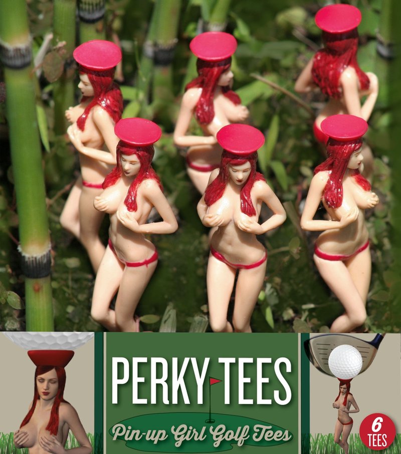Perky Tees Pin-up Girl Golf Tee, Pack of 6