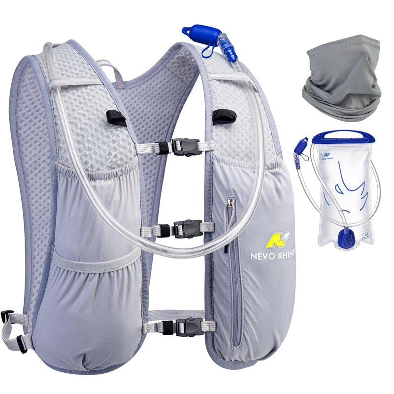 N NEVO RHINO Running Hydration Vest for Women 1.5L Water Bladder Backpack 5L Small -Lightweight Breathable Hydration Vest for Hiking Trail Running Cycling Marathon for Women