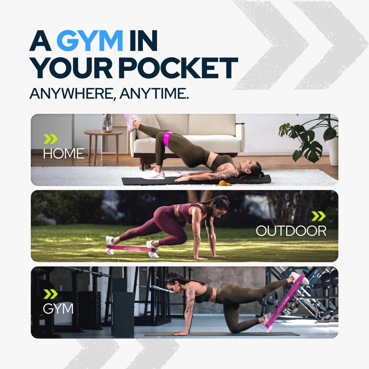10-Pack Set Non-Slip Fabric Resistance Bands – Medium Loop Bands for Glutes, Legs, and Physical Therapy – Durable Workout Bands in Bulk for Women and Men – Ideal for Gyms, Studios, and Trainers