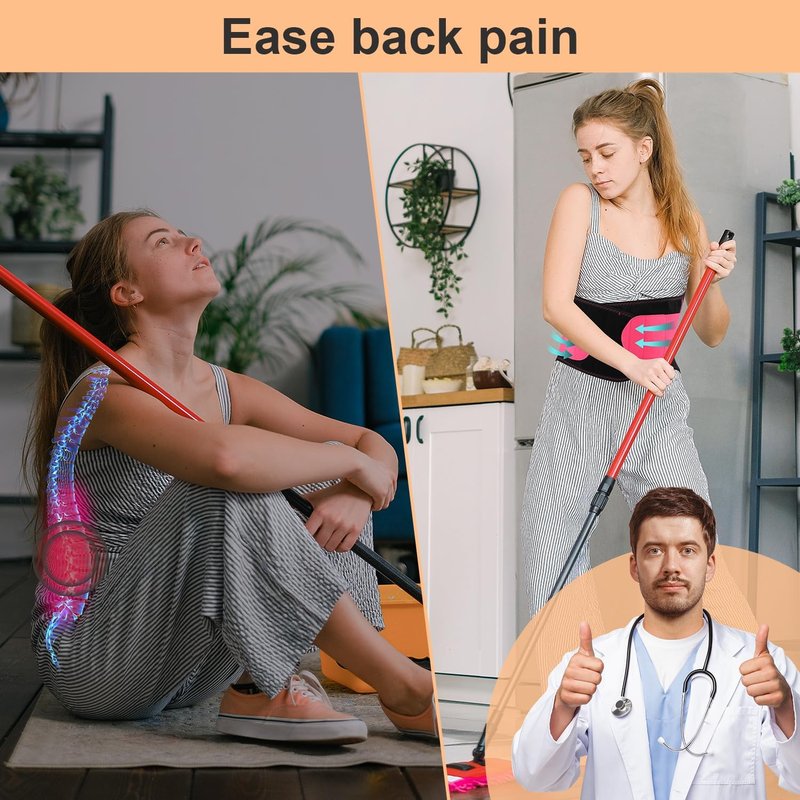 2.0 Version Lower Back Brace for Pain Relief, Back Brace for women Lifting at Work, Back Brace for Herniated Disc and Sciatica, Back Support Belt for Women (Red,S/M Fits 26"-32"Belly Waist)