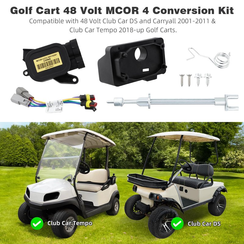 Roykaw 48 V Golf Cart MCOR 4 Throttle Potentiometer, MCOR 4 Conversion Kit Compatible with Club Car DS/Carryall 2001-2011 & Tempo 2018-up, Convert MCOR 1 to MCOR 4, OEM# 102101101, 103943601, AM293101