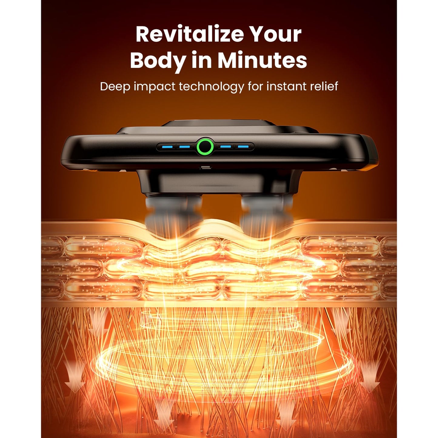 BOB AND BRAD A1 4-Head Massage Gun Deep Tissue, FSA Eligible/HSA Eligible, 4X Pain Relief Efficiency, Replaceable Massager Heads & Plate, Electric Percussion Massage Gun Tool for Back, Leg, Muscle