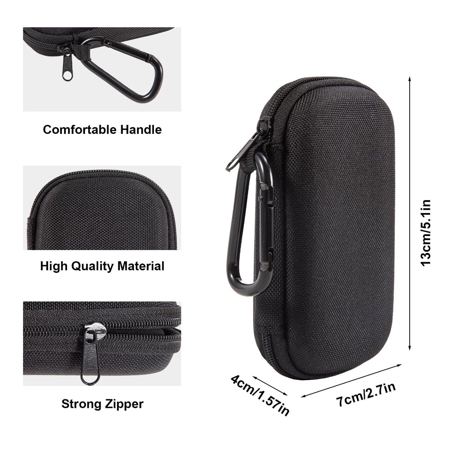 Carrying Case for Kardiamobile EKG Monitor,Hard Shell Case for Kardiamobile 6L 5L,Travel Heart Monitor EKG Protector,Heart Rate Monitor Holder (Black)