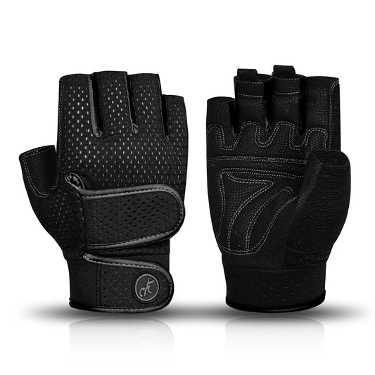 MOREOK Workout Gloves Padded Weight Lifting Gloves for Men/Women, [3MM Gel] Fingerless Grip Gym Gloves Fitness Gloves Black-XXL