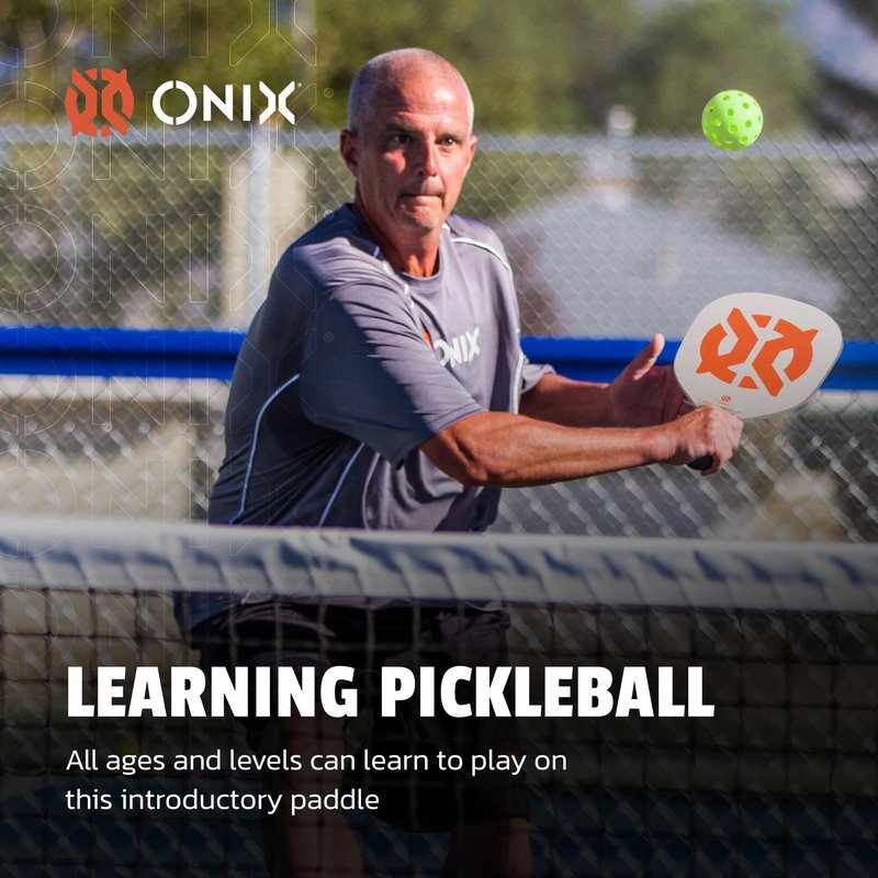 Recruit by ONIX Pickleball Starter Set - Includes Two Poplar Wood Paddles and Two Yellow Balls