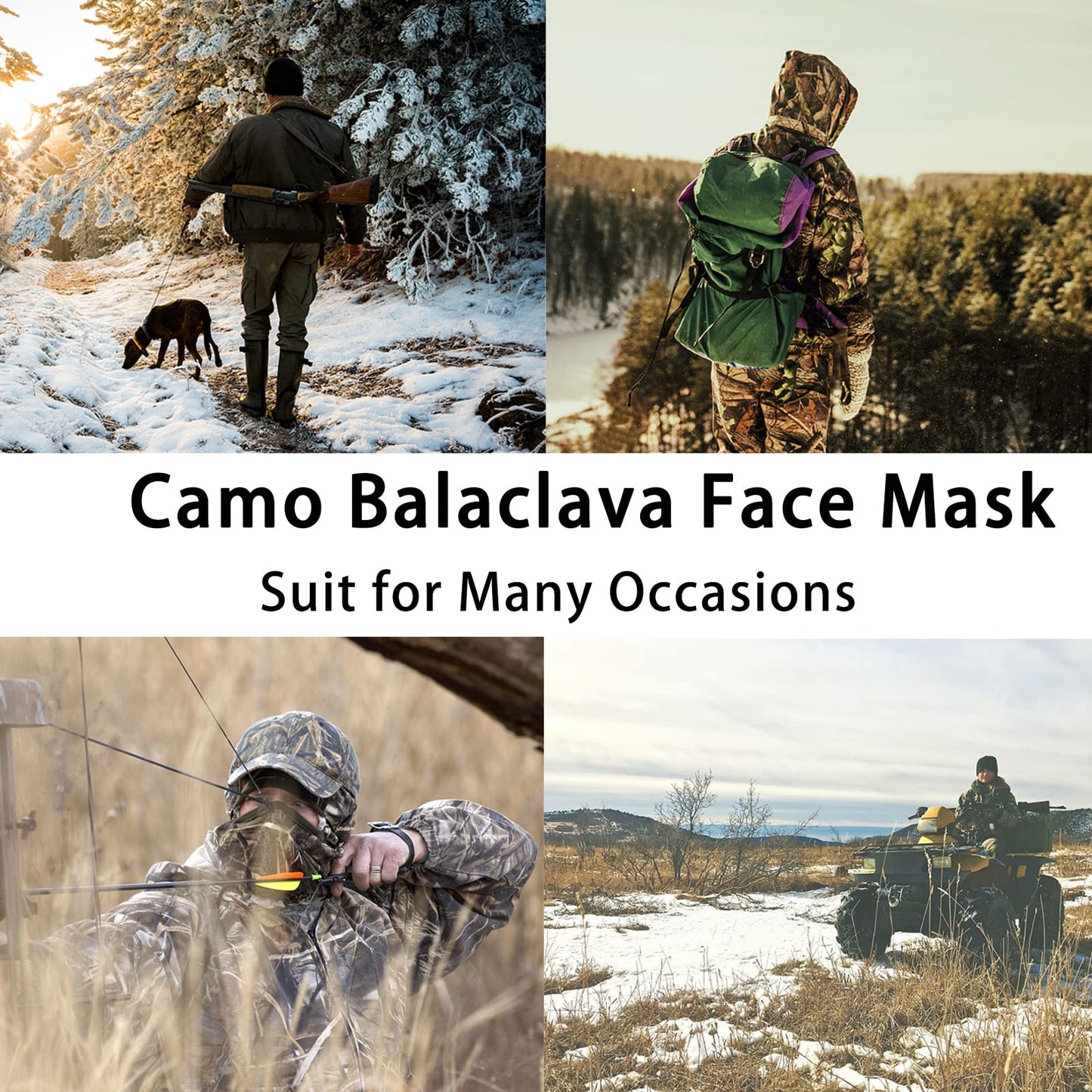 Balaclava Ski Mask Hunting Face Mask for Men and Women Camo Balaclava Face Mask for Cold Weather…