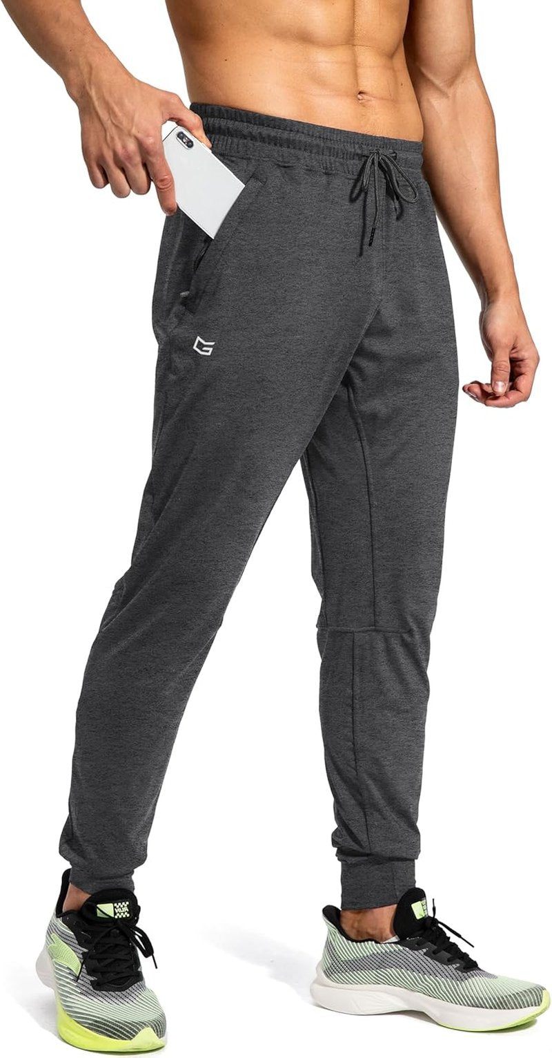 Men's Athletic Sweatpants with Zipper Pockets - Comfortable Track Joggers for Soccer, Running & Workouts