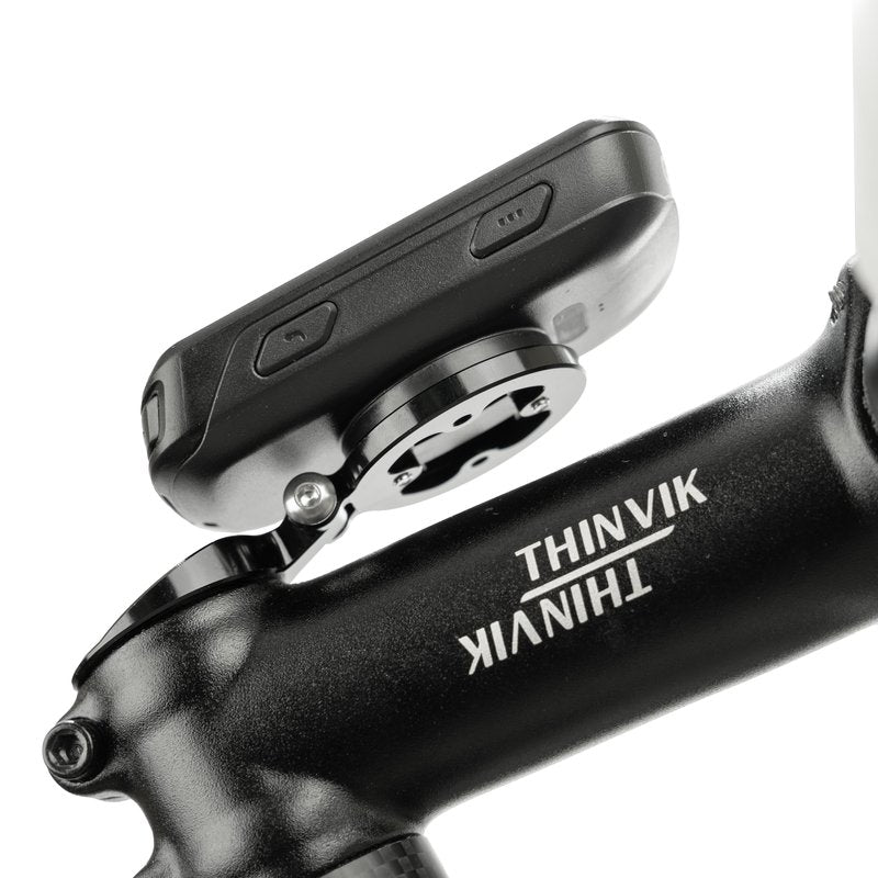 Thinvik Aluminum Alloy Bike Computer Stem Mount for Garmin Wahoo Bryton - Angle Adjustable,Hinge Feature