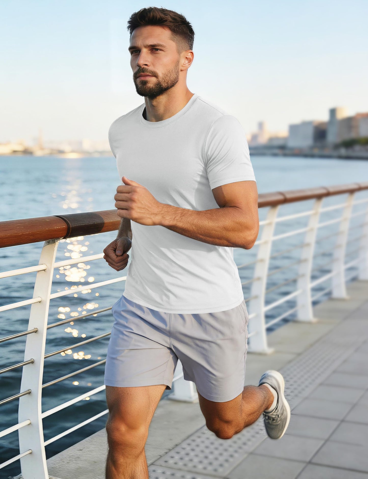 MAGCOMSEN Outdoor Shirts Men UPF 50+ Short Sleeve T-Shirt Moisture Wicking Summer Quick-Dry Rashguard Swim Shirt