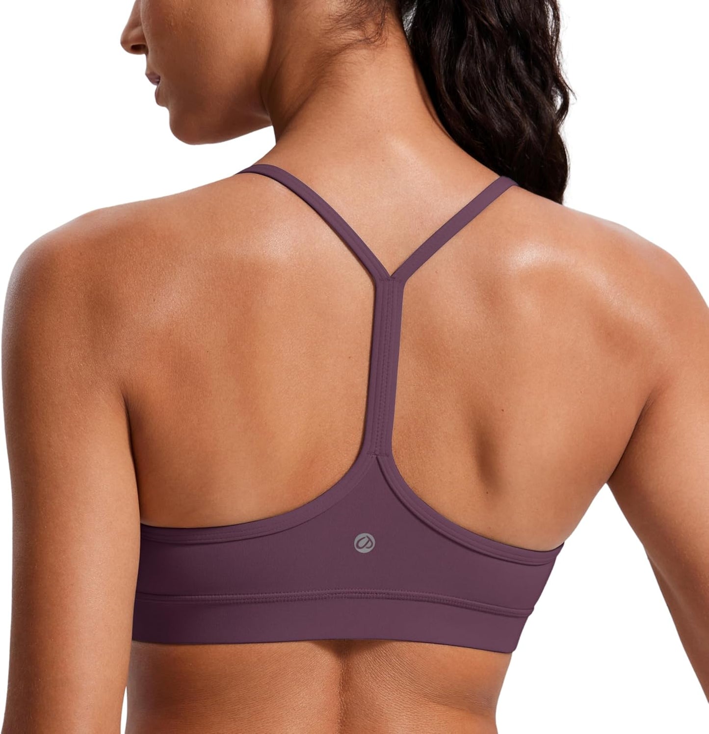 CRZ YOGA Y Back Sports Bra for Women - Padded Racerback Low Impact Yoga Top | Comfortable Workout Wear