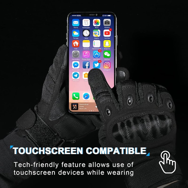 Tactical Gloves for Men - Touchscreen Airsoft & Paintball Motorcycle Gear | Durable & Comfortable Fit
