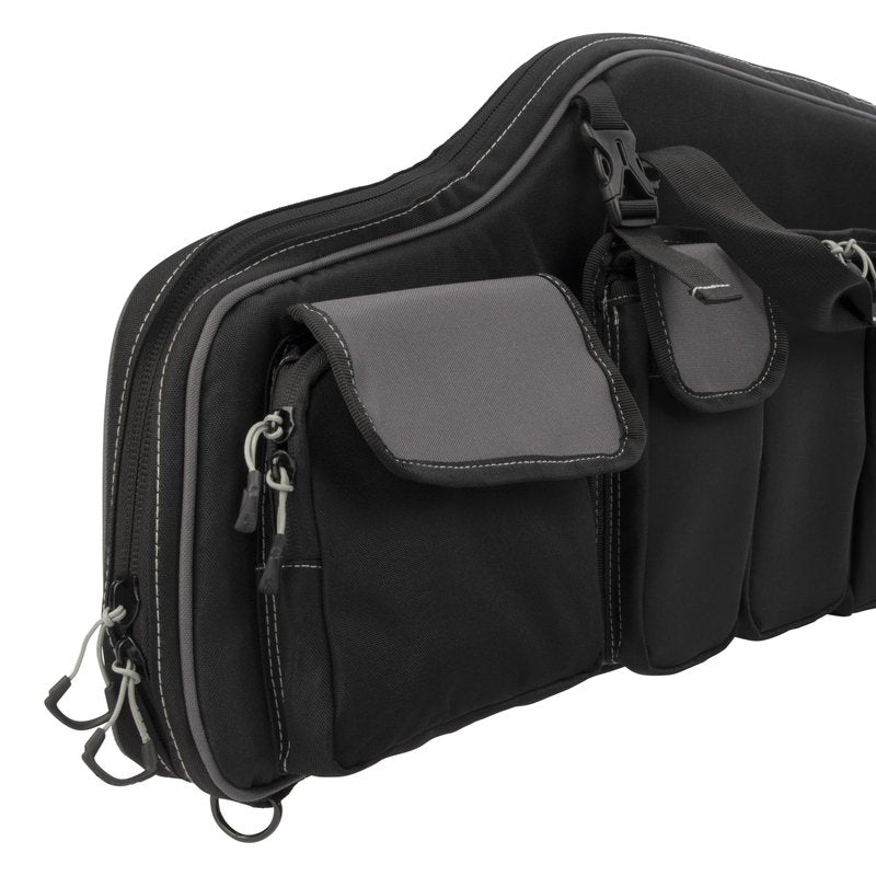 Gear Fit MOA 55" Rifle Case by Allen - Long Range Precision Rifle Storage with Multiple Pockets, Heavy Duty Foam, Black/Gray
