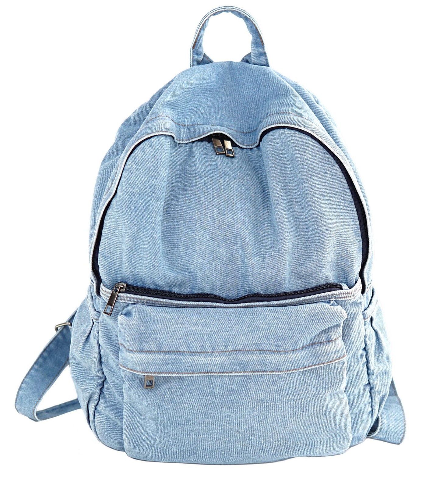 YunZh Denim Backpack Casual Style Lightweight Jeans Backpacks Classic Retro Travel Daypack