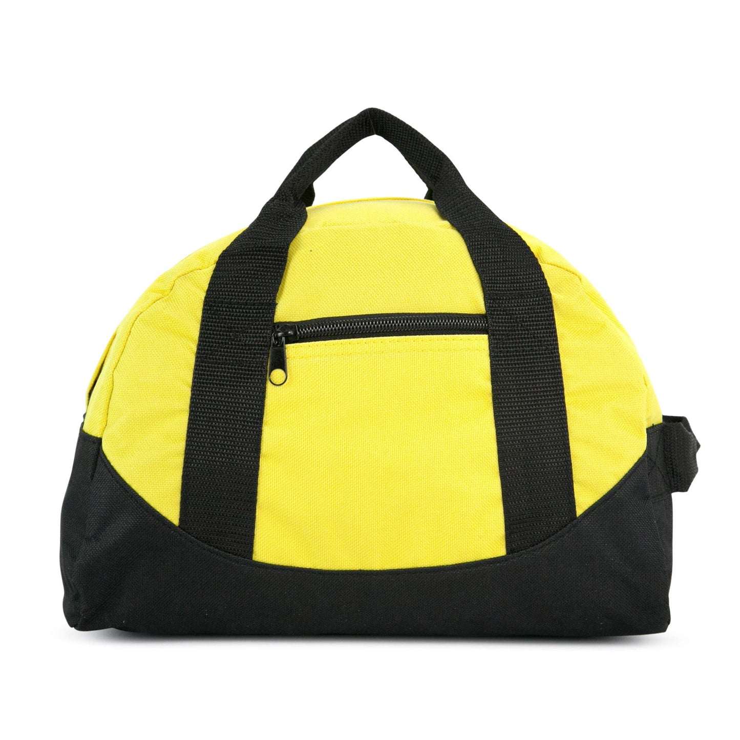 12" Mini Two Tone Duffle Bag in Gold Yellow