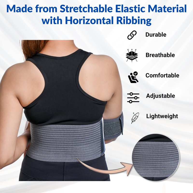Wonder Care WC shoulder support brace arm slings shoulder immobilizer youth shoulder brace- Shoulder stabilizer Compression Brace rotator cuff surgery sling Left-Right arm sling-Size2 (31"-35")