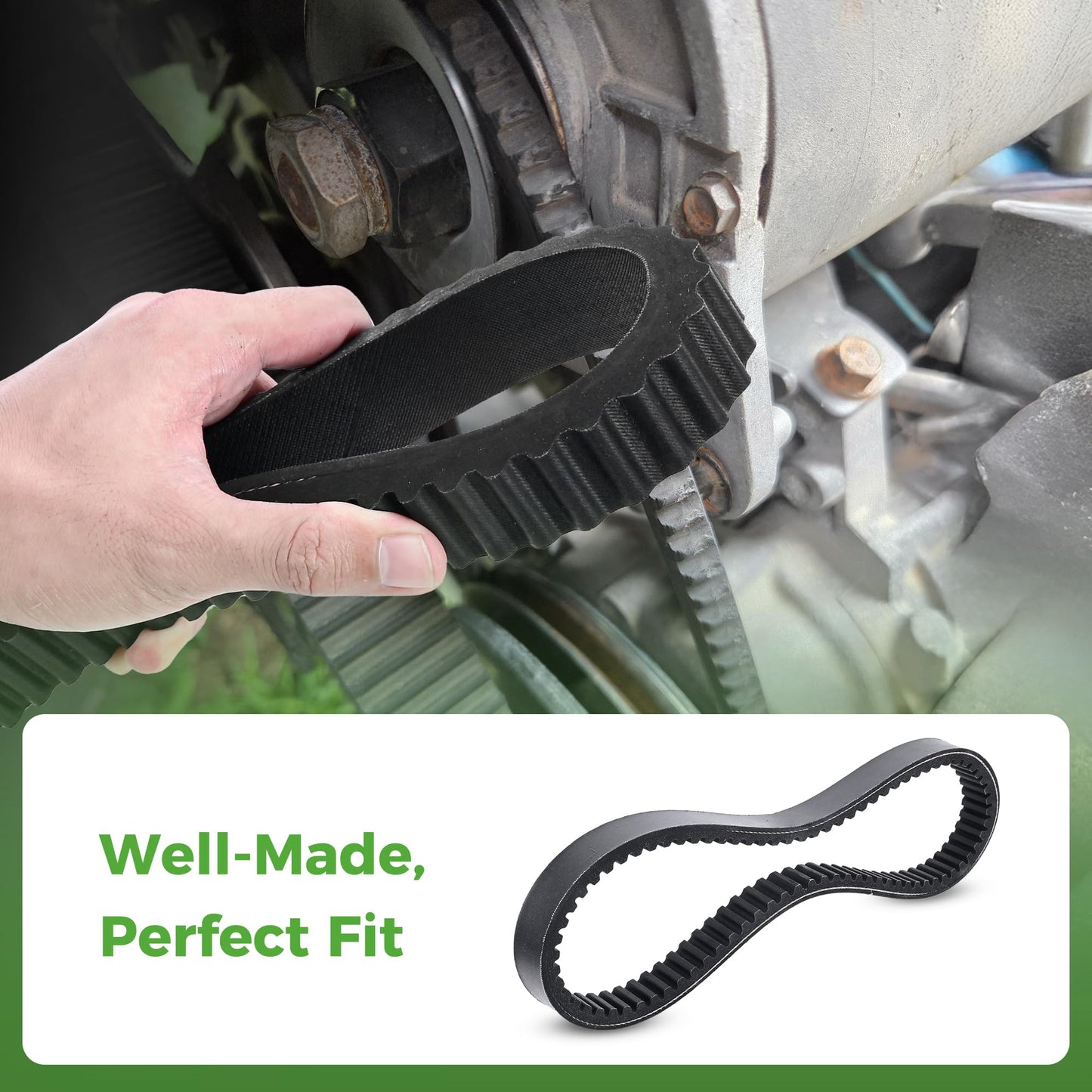 10L0L Golf Cart Clutch Drive Belt for Club Car DS 1993-Up and Precedent 2004-2014 Gas Models, OEM# 1016203