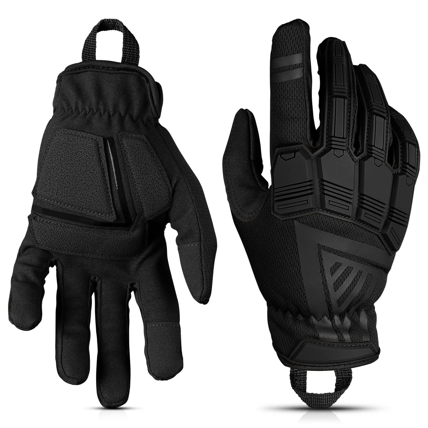 Glove Station - Impulse Guard Tactical Gloves for Men - Touch Screen Gloves Working Gloves Ideal for Sports & Outdoors, Motorcycle and Hunting - Black, Small