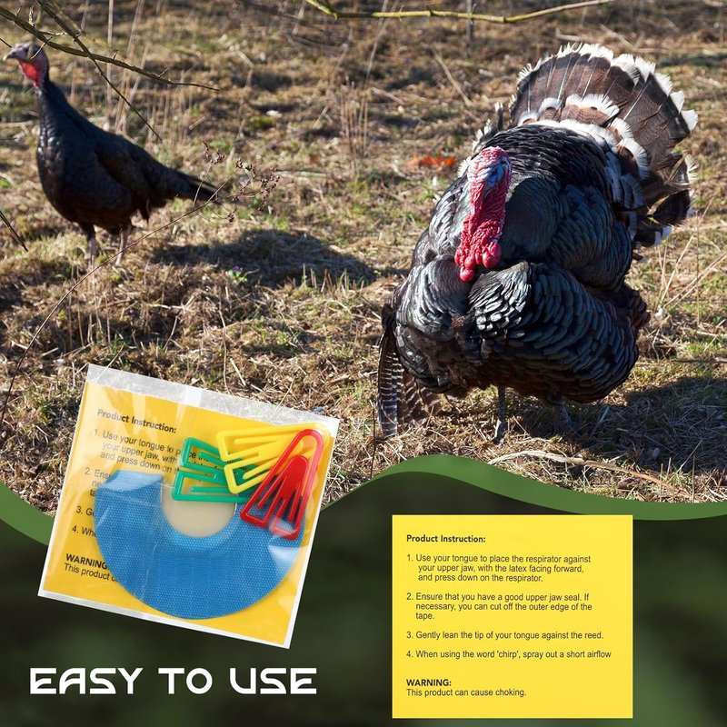 Turkey Mouth Calls - 12 Pack Diaphragm Calls for Realistic Hen Sounds | Perfect Gift for Hunters, Beginners & Pros
