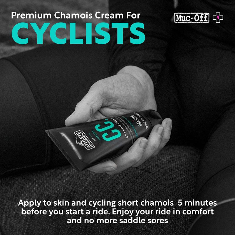 Muc-Off Luxury Chamois Cream Cycling | Anti-Chafing, Moisturizing Formula | Long-Lasting Comfort & Protection | Ideal for Cyclists, Triathletes, and Runners (100 ml (Pack of 2))