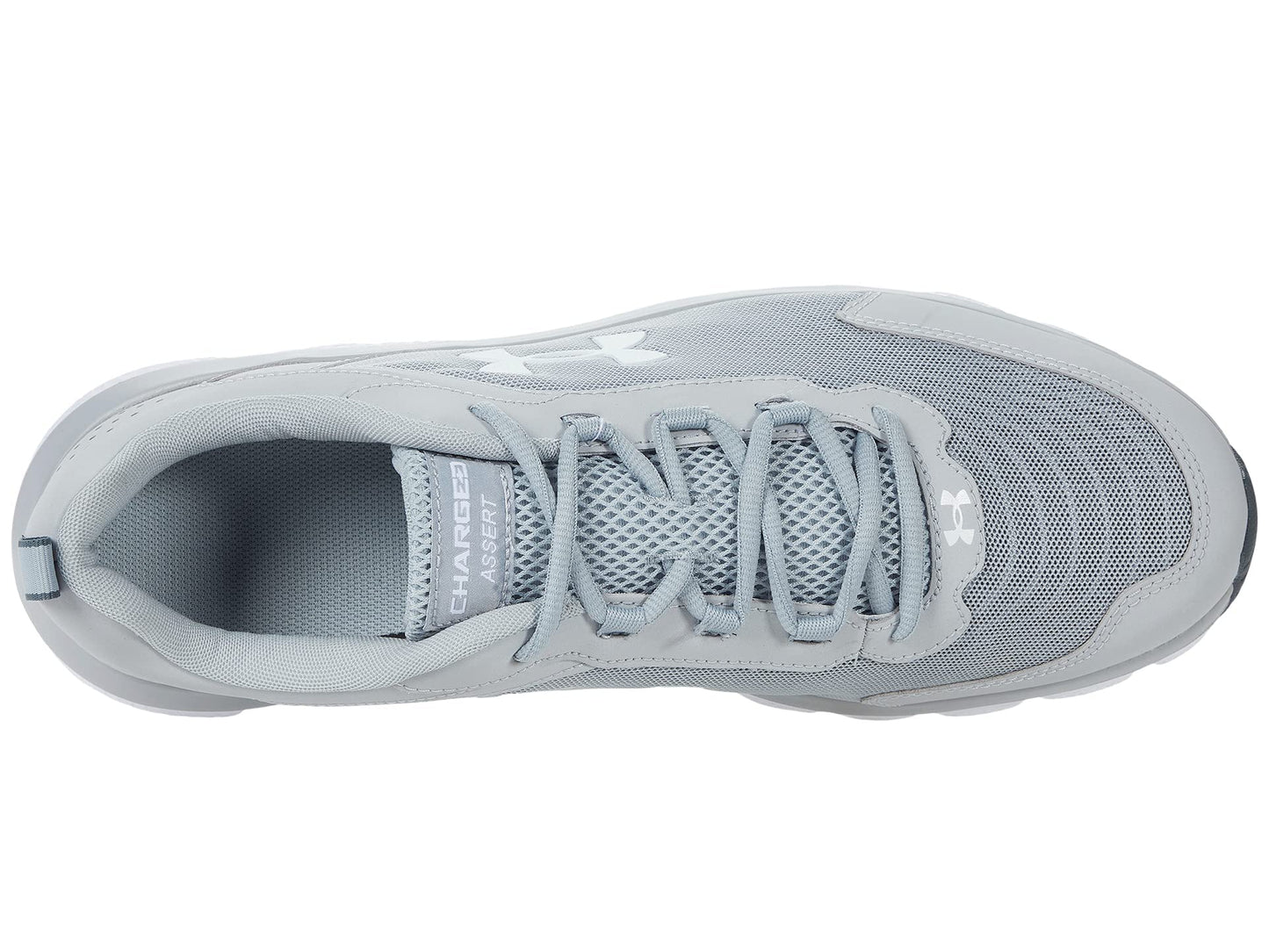 Under Armour Men's Charged Assert 9 Running Shoe, Mod Gray (101)/White, 10.5 X-Wide US