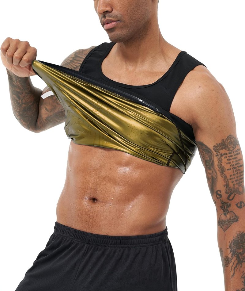 Men's Sauna Sweat Vest - Compression Workout Tank Top for Enhanced Performance | Fitness Training Gear