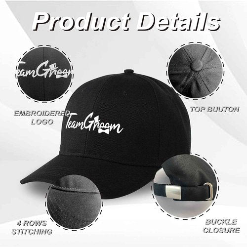 GroomBrideGifts Groomsmen Gifts Hats - Set of 7 Pcs Bachelor Party Favors for Groomsmen,Team Groom, Best Man.