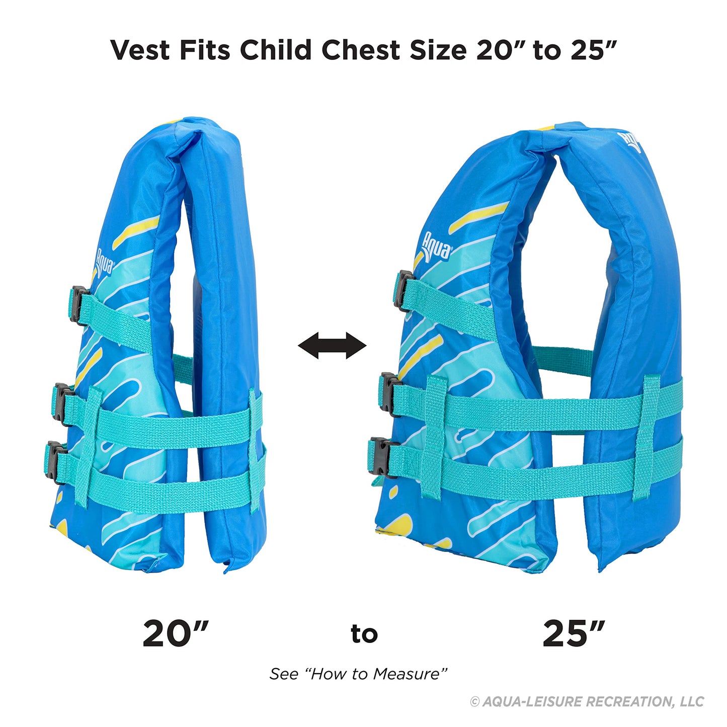 Aqua Oceans 7 Life Jacket for Kids - US Coast Guard Approved Life Vest for Infant, Child & Youth Boys and Girls, Open-Side PFD for Boating, Swimming & Water Sports, Child 30-50 Lbs, Seafoam