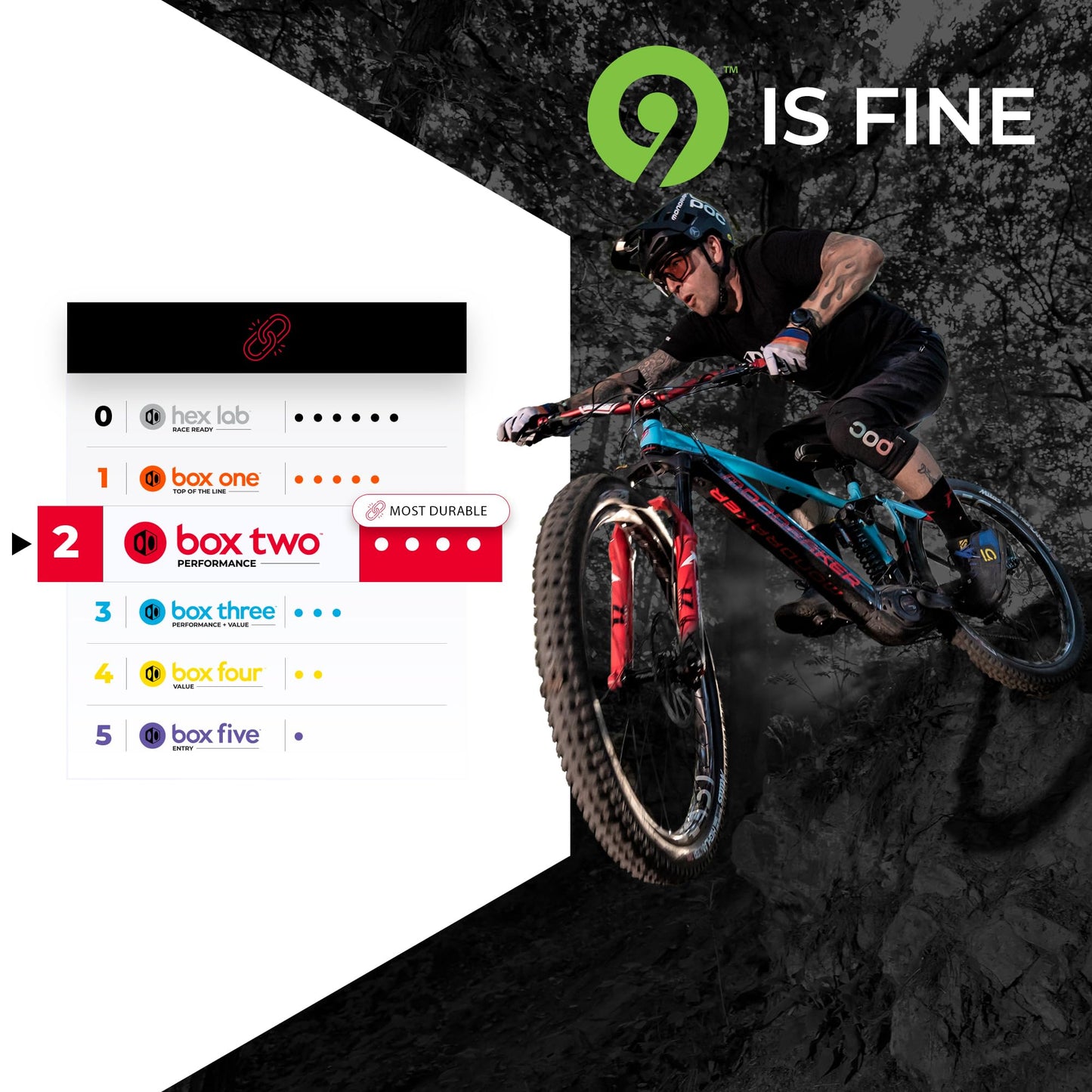 Box Two Prime 9 Bike Cassette 11-50T Fits Standard HG Hubs 9/10/11 Speed Cassette for Mountain Bike, Lightweight Bicycle MTB Cassettes Compatible Bike Cassettes