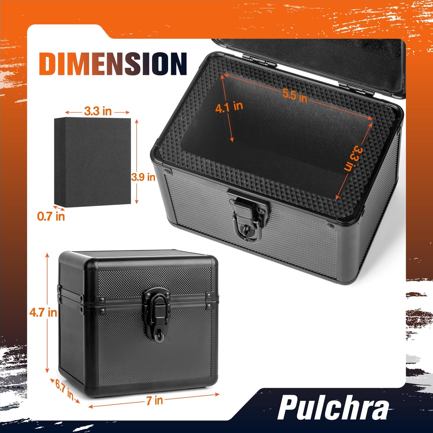 Pulchra Graded Card Storage Box, Top Loaders Case, Sports Trading Box, Slab PSA MTG CSG SGC Magnetic Holder, Carrying Collector Storage Boxes