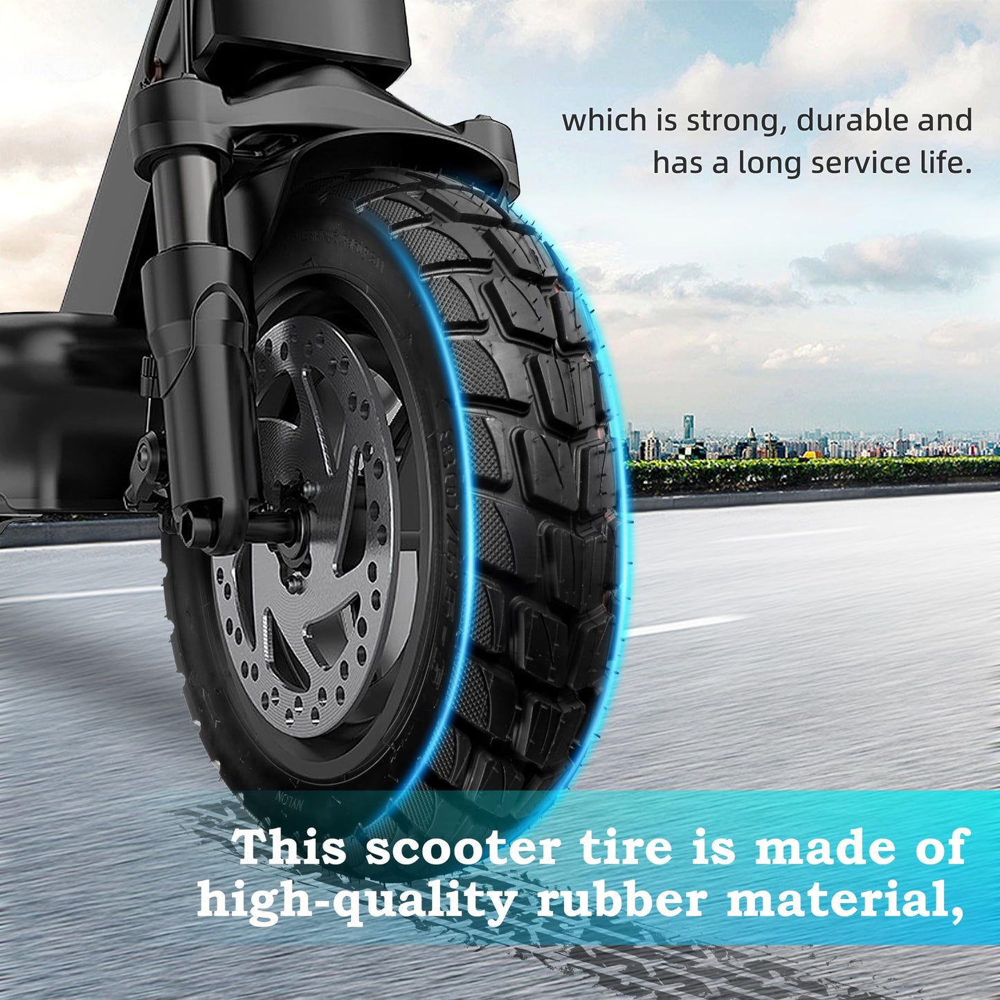 Relibupdater 80/65-6 scooter tire off Road，10in Tires Inner Tubes Replacement Thickened Pneumatic Tyres 255x80 10x3.0 Compatible with Electric Scooter Nanrobot D4/D6+ 2.0