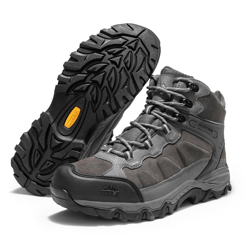NORTIV 8 Men's Waterproof Hiking Boots Outdoor Mid Trekking Lightweight Mountaineering Shoes Paladin,Size 10.5,Dark Grey,JS19004M