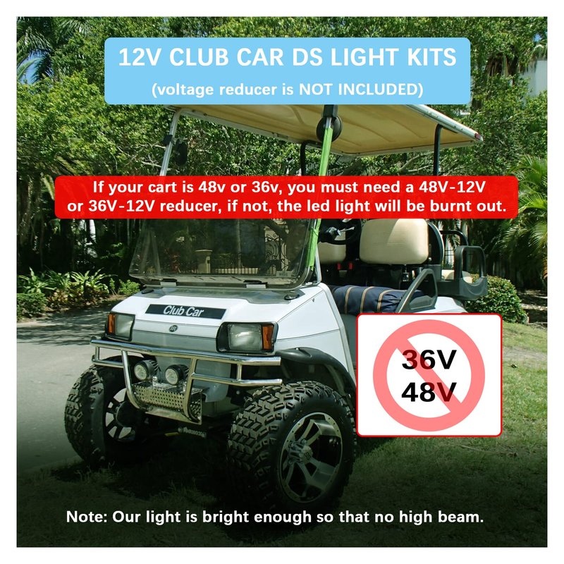 Golf Cart Club Car DS LED Light | Headlights & LED Tail Lights For Club Car DS Gas & Electric golf carts (1993 & up) 12V
