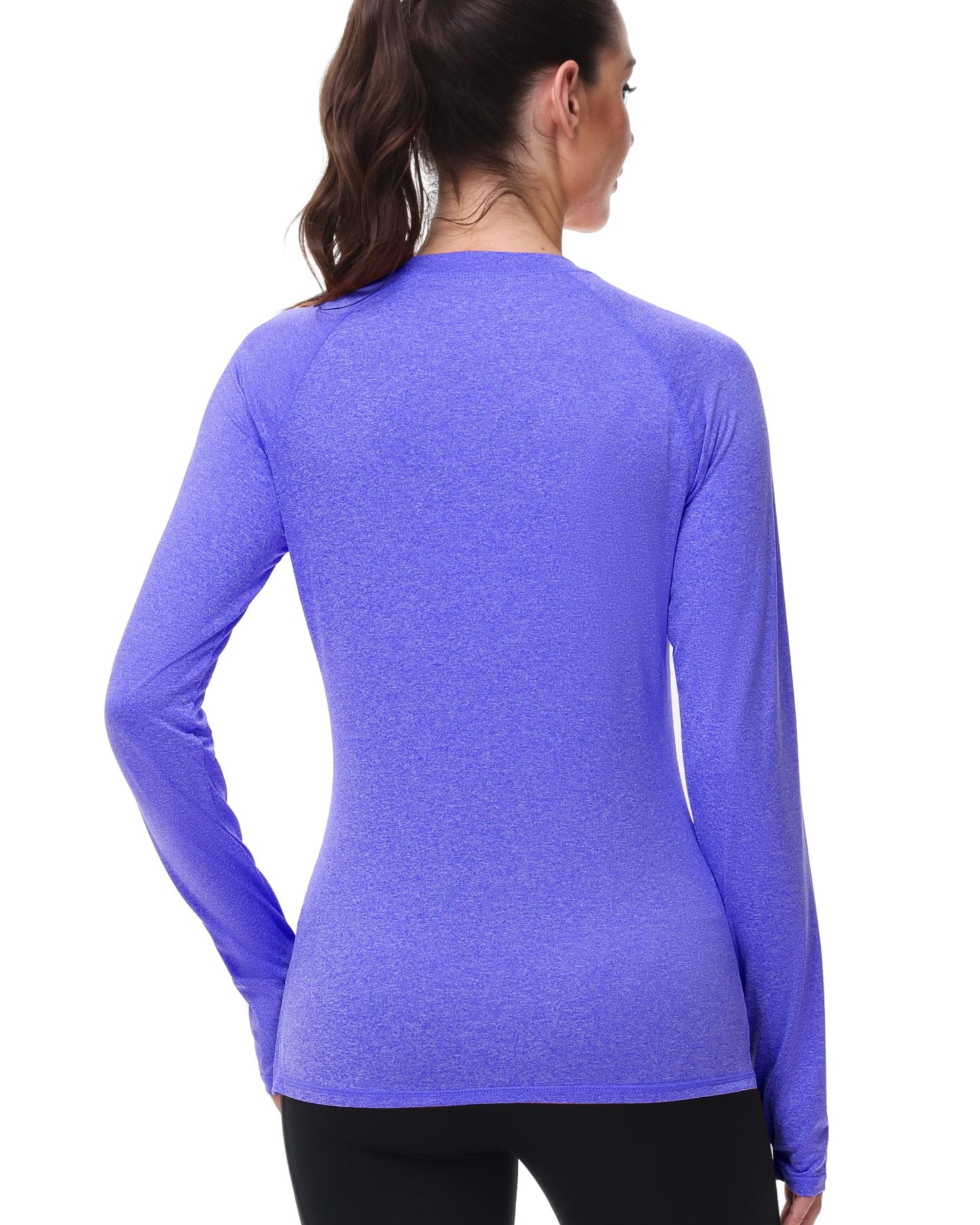 isnowood Swim Rash Guard Shirts for Women, Long Sleeve UV Sun Protection SPF Tops with Thumbhole, UPF 50+ Quick Dry for Hiking Workout