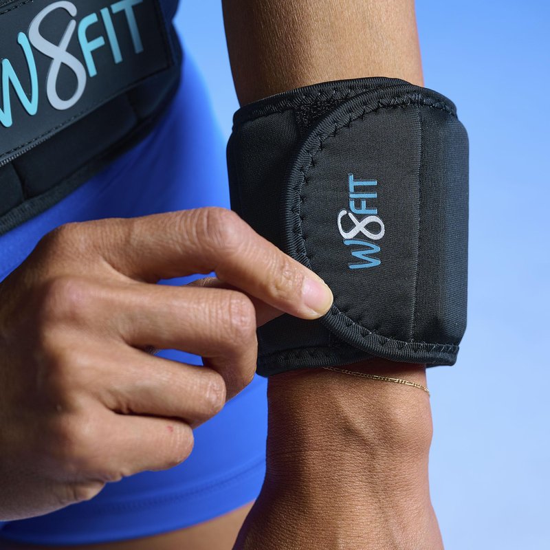 W8FIT Adjustable Wearable Wrist Arm Weights for Walking, Fitness, and Physical Therapy (3 LBS SET 1.5 LBS each) MEDIUM