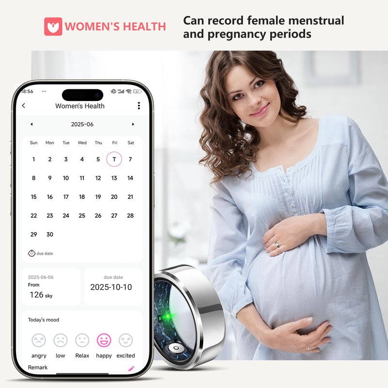 RIFESI Smart Ring for Women Men, Fashion Minimalist Fitness Ring & Sleep Tracker with Heart Rate,Blood Pressure, 5ATM Waterproof Health, No Subscription, Travel-Friendly Couple Gift (Gold, 011)